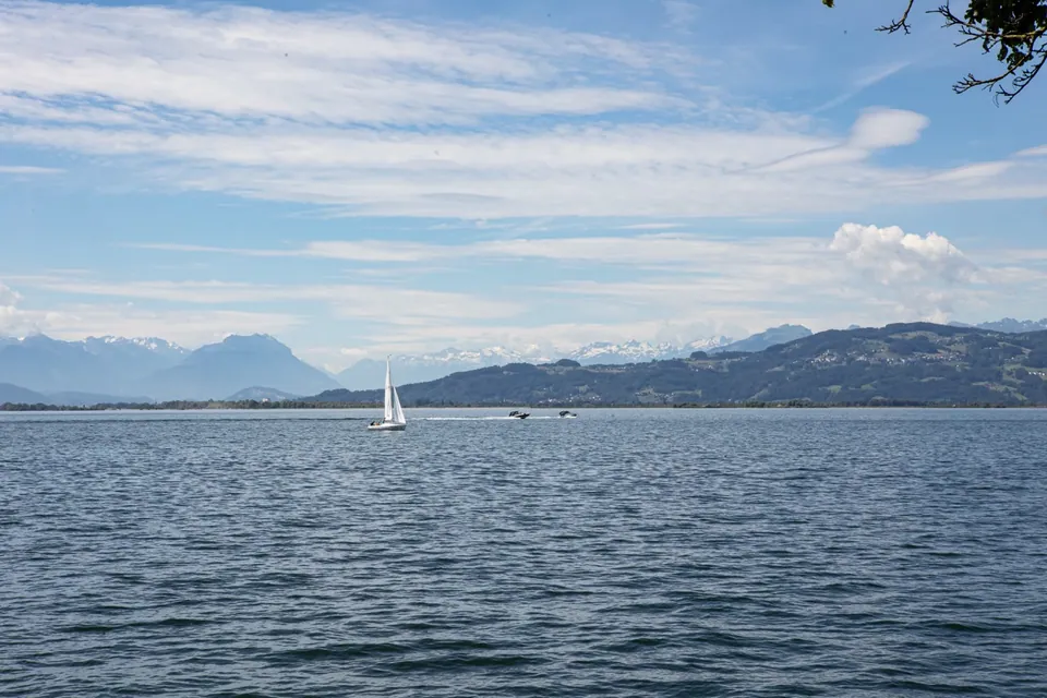 Lindau am Bodensee – Blick über den Bodensee